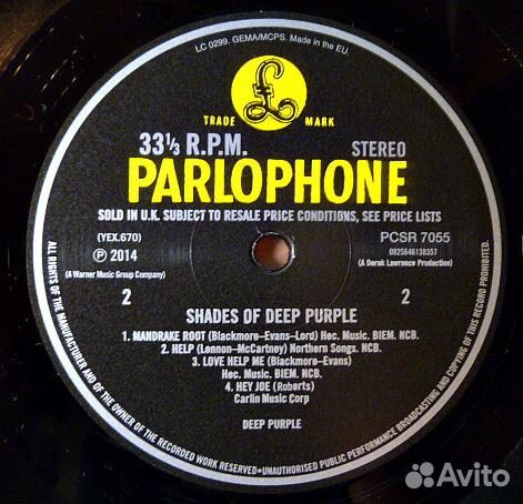 Виниловая пластинка Deep Purple Shades Of Deep Purple (Stereo) (180 gram)