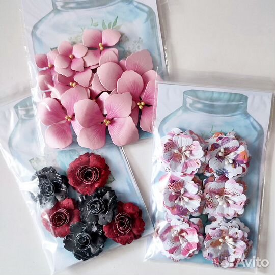 Цветы для скрапбукинга