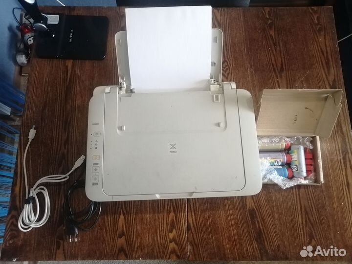 Принтер pixma canon MG 2440 и бутылочки краски(4)