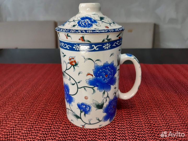 Кружки с керамическим ситом и крышкой