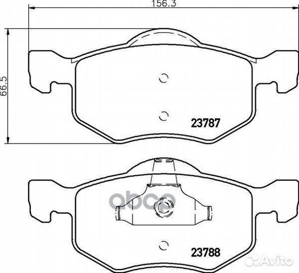 Колодки тормозные дисковые перед NP5028 NP5