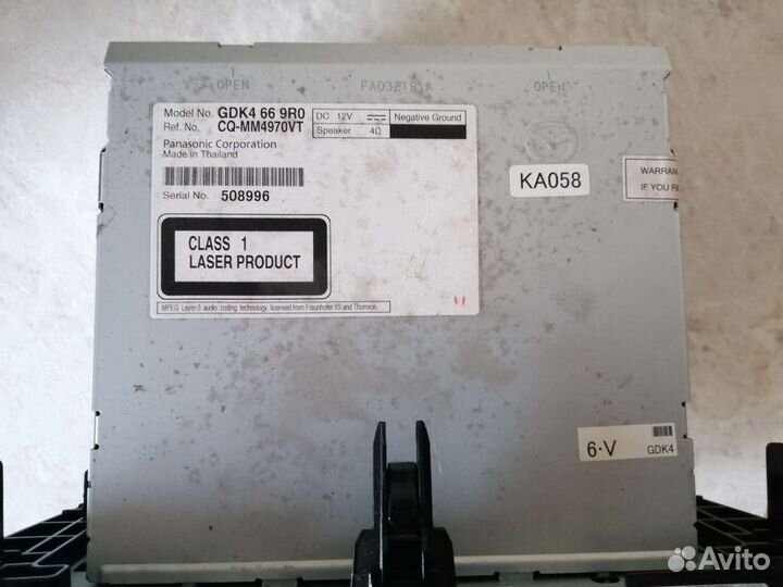 Магнитола Mazda 6, рабочая