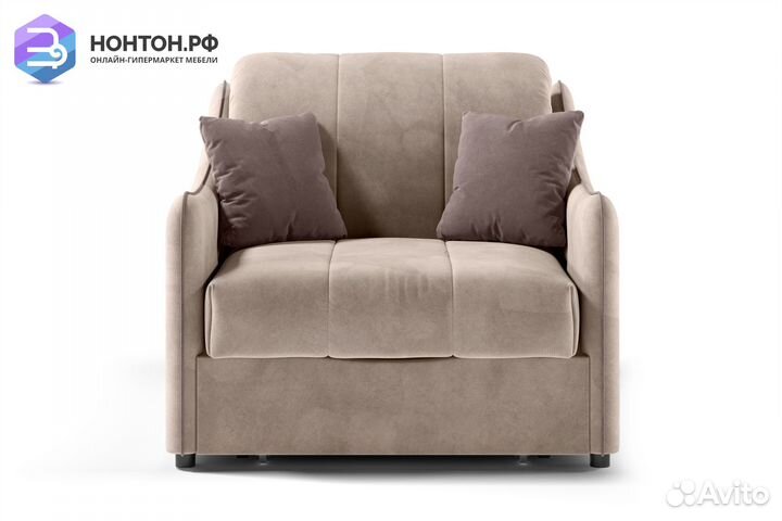 Кресло аккордеон Эско бежевое / коричневое