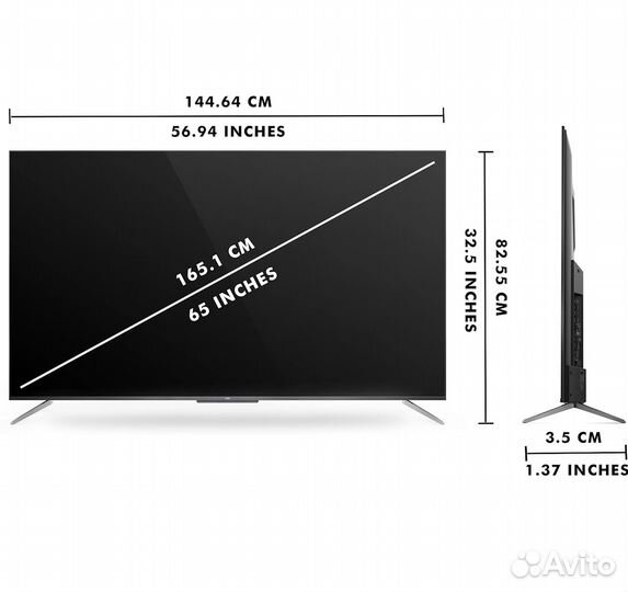 Телевихор TCL qled 65C647