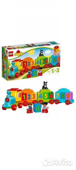 Lego duplo 6 наборов (поезд, пожарная машина.)