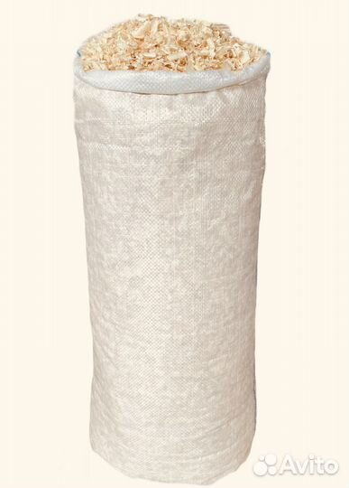 Опилки сухие в мешках