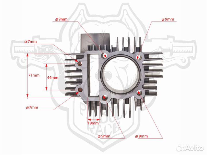 Цилиндро-поршневая группа (цпг) 4T YX150-160 d-60