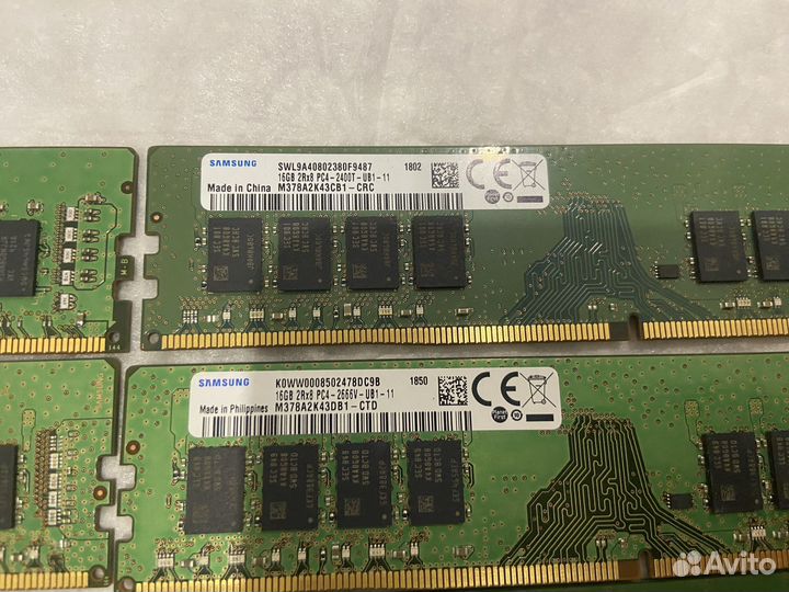 10шт DDR4 16Гб, 8Гб в ремонт