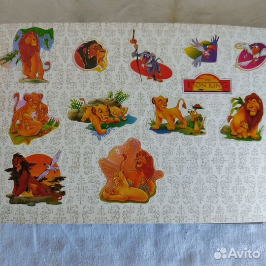 Наклейки из 90х в альбоме