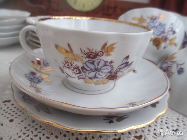 Сервиз чайный лфз Золотой листок