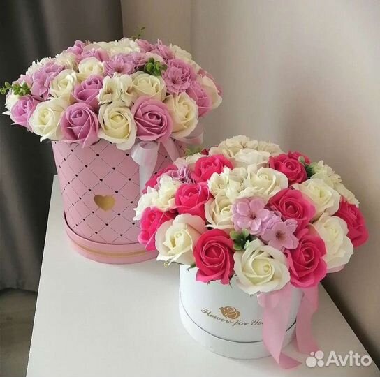 Букеты из мыльных роз к 8 марта