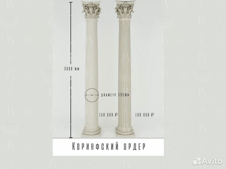Колонна Коринфская 3м