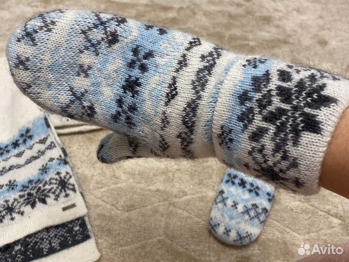 Шапка шарф варежки