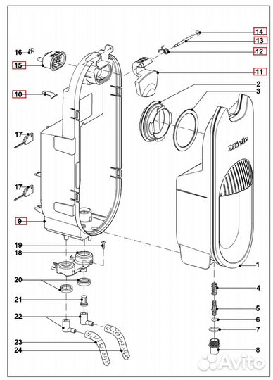 Запчасти для гладильной системы Miele 10481260