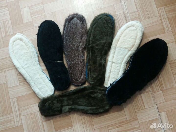 Стельки из натурального меха 36-46 разм