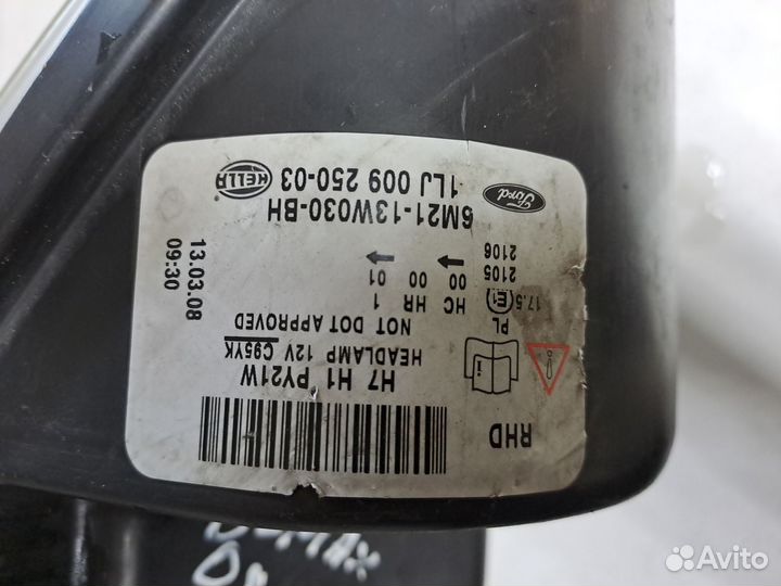 Фара передняя левая Ford S Max