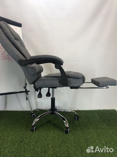 Тканевое компьютерное офисное кресло, с массажем