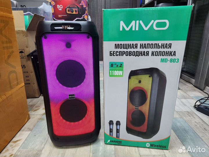 Колонки mivo MD 803 fire BOX 80Ватт 2 микрофона