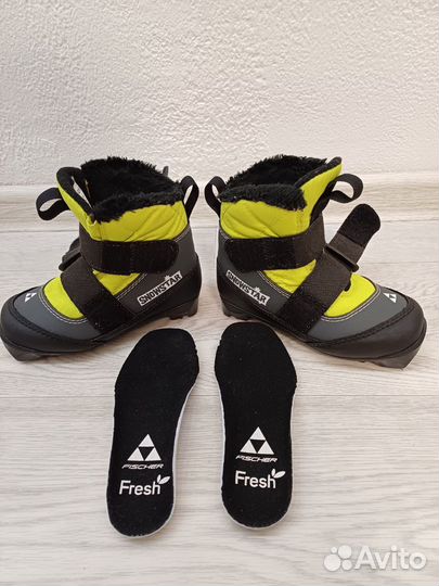 Ботинки лыжные fischer snowstar yellow 26 размер