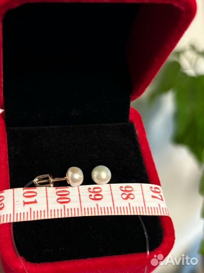 Золотые серьги с Жемчугом