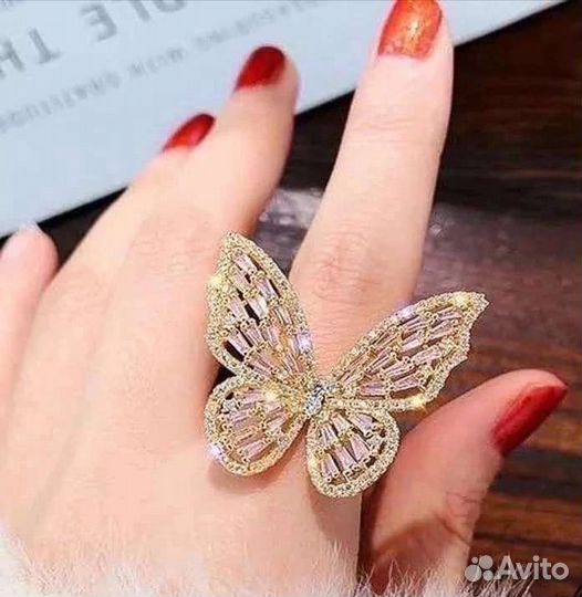 Кольцо в виде бабочки