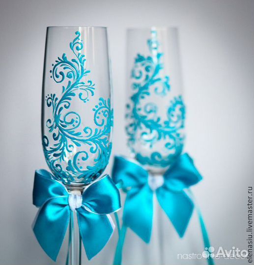 Роспись парных бакалов/ ваз/зеркал