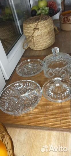 Купоросное стекло ваза для фруктов набор хрусталя