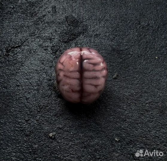 Брошь головной мозг ручная работа