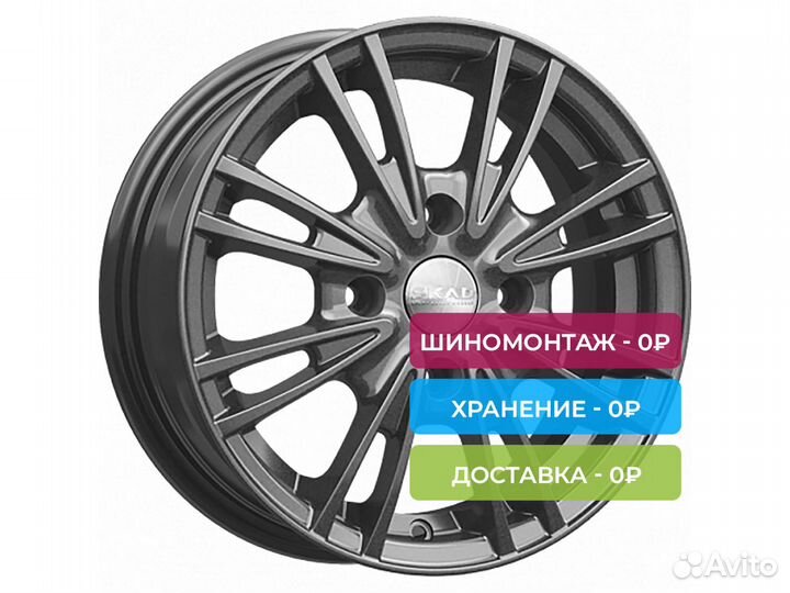 R14 4x100 5,5J ET39 D67,1 Скад Пантера графит