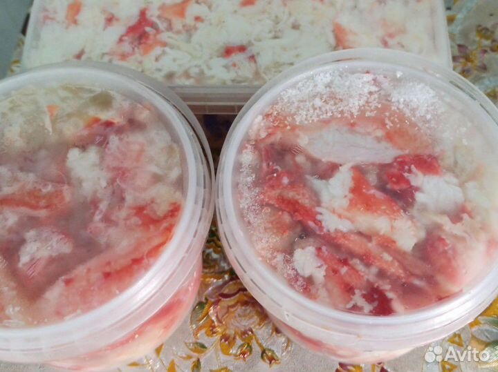 Мясо краба салатное