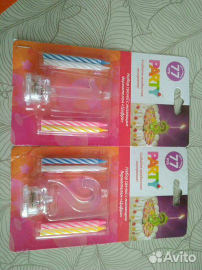 Набор свечей с мигающим держателем 