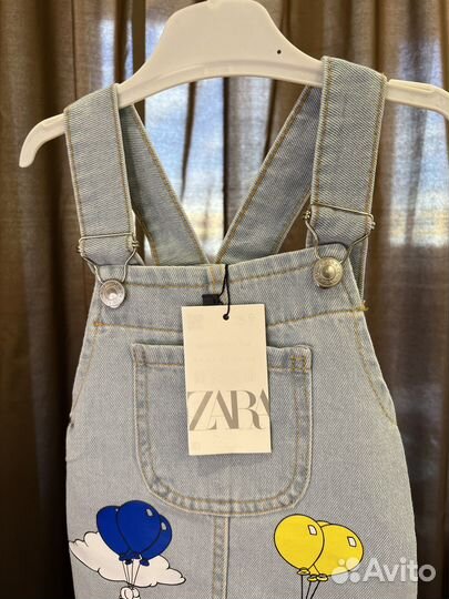 Джинсовый сарафан для девочки zara