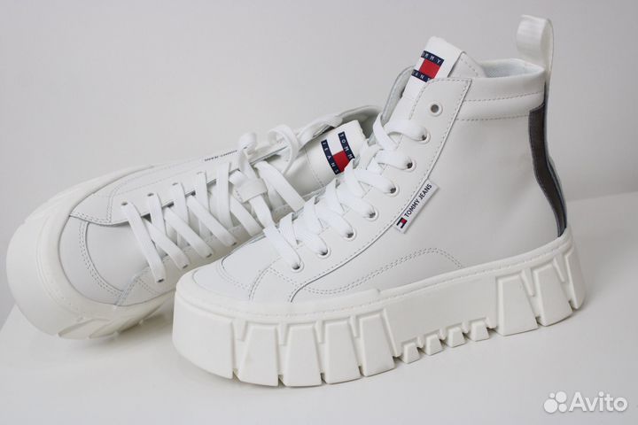 Tommy hilfiger высокие кеды 37,5 оригинал