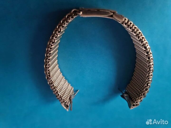 Браслет для часов серебро, позолота