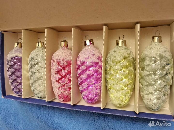 Шишки елочные игрушки СССР 70е, завид. фабрика
