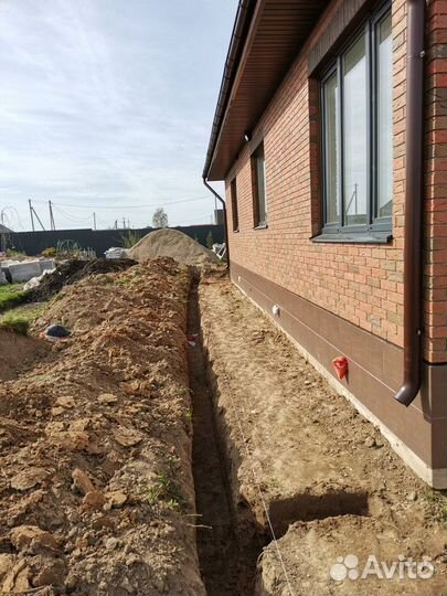 Дренаж участка, ливневка, отмостка