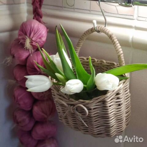 Плетеные подвесные кашпо