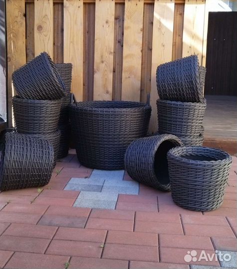 Кашпо из экоротанга