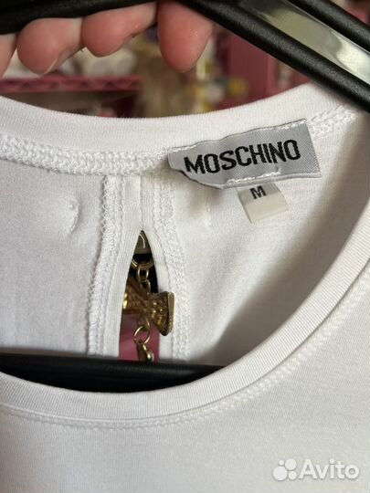 Футболка топ love moschino S с бантиками