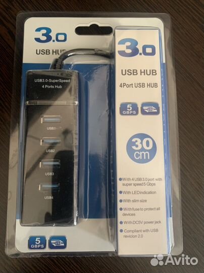 USB хаб 4 порта 3.0