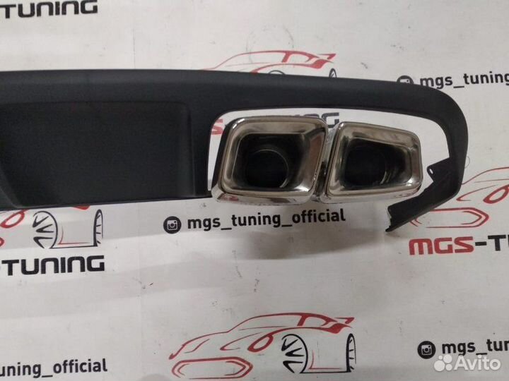 Диффузор с насадками Mercedes стиль CLS 63 AMG