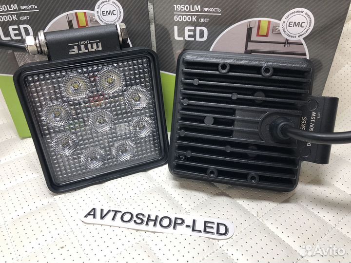 Фары LED MTF 12/24V 15W 2 шт