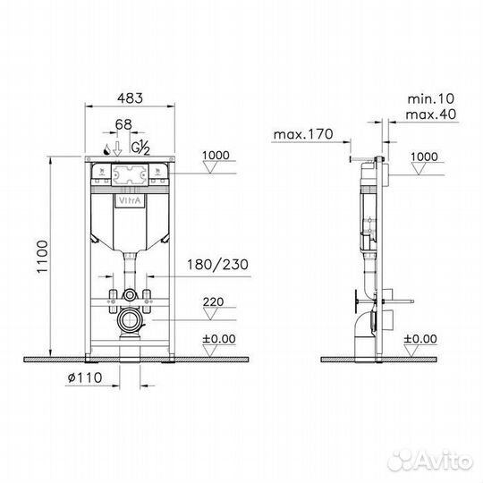Инсталляция Norm FIT 9773B099-7207 с сиденьем Микр