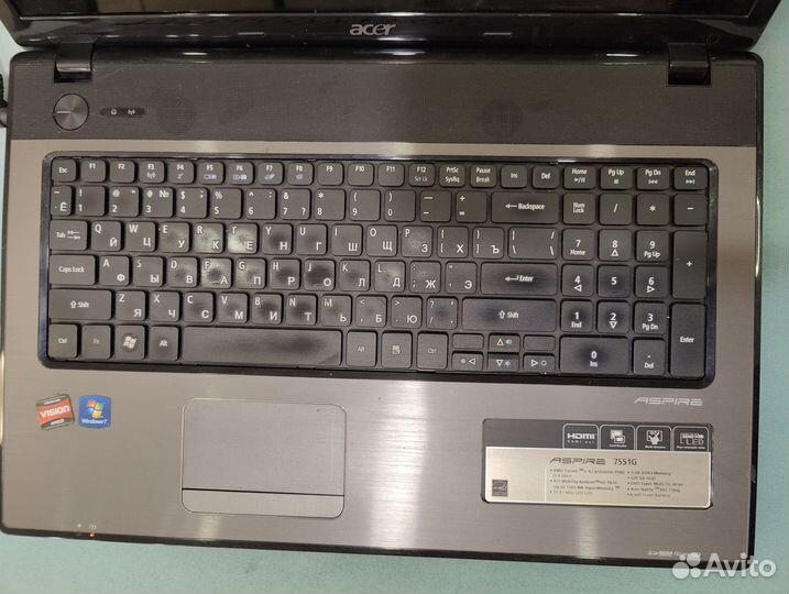 Ноутбук Acer aspire 7551G