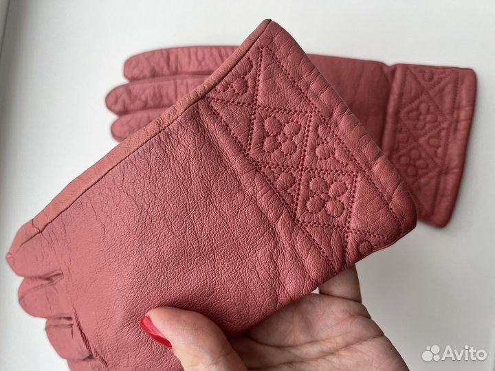 Перчатки кожаные