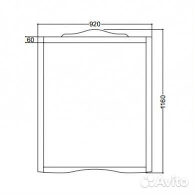 Зеркало Kerasan Retro 734540 92 см