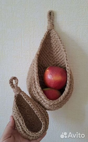 Корзина из джута для хранения вещей