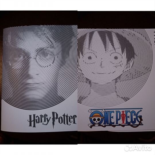 Спиральная раскраска ван пис и гарри поттер