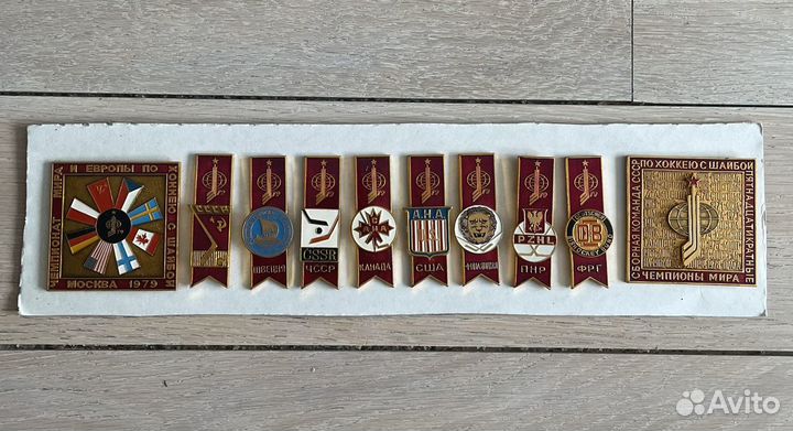 Набор значков хоккей СССР