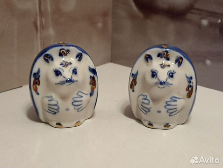 Гжель, Ёжики. Соль и перец